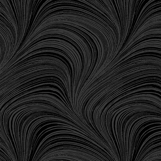Überbreite Wave Texture schwarz Flanell